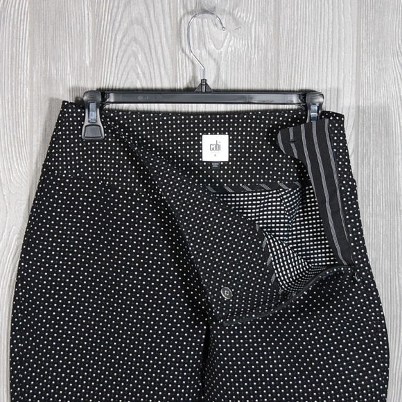 CAbi Ankle Pants Size 6 Black White Polka Dot 5175 - Picture 6 of 8
